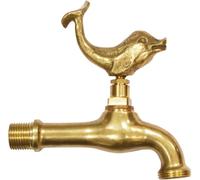 Boutté 406D Robinet de Jardin élégant avec Motif Animal en Laiton Fontaine Manette Dauphin | Entrée 15x21, Or