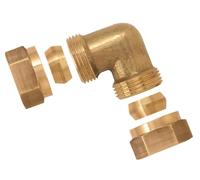 Boutté - Coude bicône laiton égal pour tube Ø12 - Raccord d’angle compression