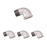 Boutté - Coude fer galvanisé mâle/femelle 26x34 - Raccord acier pour installation durable (Lot de 4)