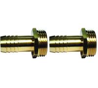 Boutté - Embout laiton mâle M26x34 cannelé pour tuyau Ø19 - Raccord d’arrosage professionnel (Lot de 2)