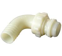 Boutté - Embout polyamide coudé 33x42 pour tuyau Ø30 blanc - Sortie de pompe résistante