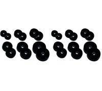 Boutté KIT JKT Assortiment de 12 Joints clapets percés, Noir (Lot de 2)