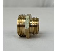 Mamelon double mâle réduit - 12x17 (3/8") - 20x27 (3/4") - laiton