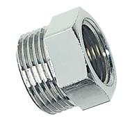Boutté - Mamelon laiton réduit mâle 15x21 femelle 12x17 Chrome - Raccord de réduction plomberie fine