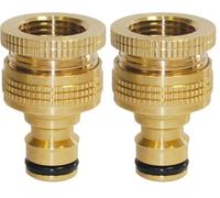 Boutté - Nez de robinet automatique laiton femelle 20x27 avec réduction 15x21 - Raccord rapide universel (Lot de 2)