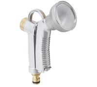 Boutté PMPR d'arrosage 100% métal Pistolet pomme pluie avec raccord rapide, Argent