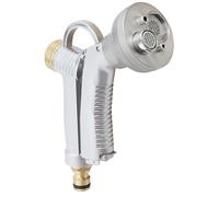 Boutté PPFR d'arrosage 100% métal Pistolet pomme multifonction avec raccord rapide, Argent