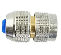 Boutté RA15N d'arrosage Raccord Automatique nickelé 6 Billes pour Tuyau Ø15, Argent