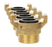Boutté - Raccord Express laiton mâle 20x27 - Connexion rapide tuyau et robinet (Lot de 4)