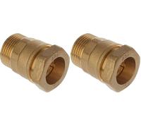 Boutté - Raccord laiton mâle 26x34 pour tuyau polyéthylène Ø25 - Raccord irrigation professionnel (Lot de 2)