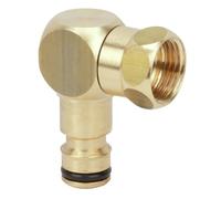 Boutté - Raccord tournant dévidoir coudé femelle 15x21 automatique Or - Fixation tuyau d’arrosage
