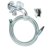 Boutté Robinet de jardin 2 en 1 avec lance Argent