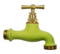Boutté - Robinet laiton anis vert - Entrée 15x21 (1/2") Nez 20x27 - Raccord standard arrosage - Finition décorative