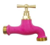 Boutté - Robinet laiton rose - Entrée 15x21 (1/2") Nez 20x27 - Raccord standard arrosage - Finition décorative