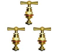 Boutté TRC15 Joint Tête de Robinet à clapet M. 15x21, Or, Filetage, Paquet de 3