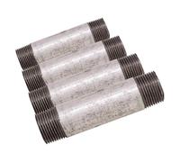 Boutté - Tube fer galvanisé 200 mm M20x27 - Raccordement plomberie et installations acier (Lot de 4)
