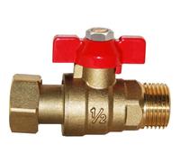 Boutté - Vanne De Départ De Collecteur à écrou Mobile Rouge Filetage Mâle/femelle 15x 21 Mm