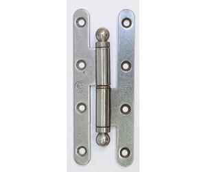BOUVET - TB INDUSTRIE SSA30082 Boule Acier 27 Bros, 140x55, 27ARD1451, Paumelle série BR, 3 Branches 160 x 60 mm, Finition Fer Poli, avec Vase, Droite ou Gauche