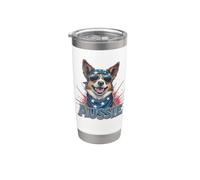 Bouvier australien vintage 4 juillet Merica Gobelet isotherme en acier inoxydable double paroi