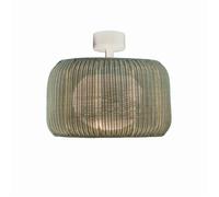 Bover Fora PF Outdoor Fassadenleuchte, structure blanche, abat-jour beige clair