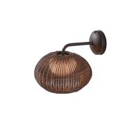 Bover Garota A/01 Outdoor Fassadenleuchte, structure marron graphite, abat-jour marron