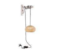 Bover Garota Hang Outdoor Außenleuchte, structure blanche, abat-jour ivoire