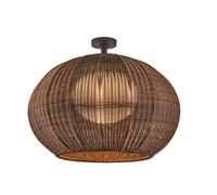 Bover Garota PF/02 Outdoor Fassadenleuchte, structure marron graphite, abat-jour marron