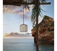 BOVER lampe à suspension pour extérieur NANS S/16/H OUTDOOR (Brun avec des touches de beige et de gris clair - Acier inoxydable, aluminium, [...]