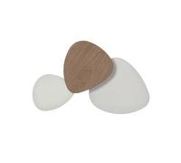 BOVER lampe murale TRIA SET 3 (chêne blanc satiné et naturel - Chêne avec finition bois, aluminium)