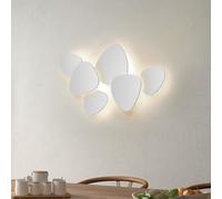 BOVER lampe murale TRIA SET 6 (Blanc satiné - Aluminium)