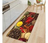 BOVZOX Tapis Cuisine Assaisonnement coloré Tapis Cuisine Devant Evier, Tapis AntidéRapant, Tapis de Couloir, Polyester Tapis de Cuisine, Tapis Salon Chambre Cuisine Hall D'entrée 40 x 100cm