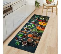 BOVZOX Tapis Cuisine Assaisonnement coloré Tapis Cuisine Devant Evier, Tapis AntidéRapant, Tapis de Couloir, Polyester Tapis de Cuisine, Tapis Salon Chambre Cuisine Hall D'entrée 50 x 80cm
