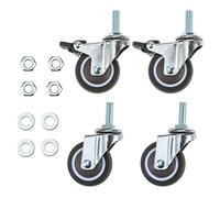 bowarepro Lot de 4 roulettes pivotantes M8, roulettes pour meubles M8, 38 mm, 2 avec freins, 2 sans freins (38 mm)