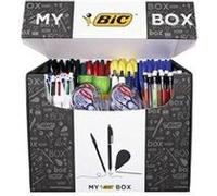 BIC Boîte My BIC Box – 124 produits d'écriture: 75 stylos‑bille, 24 porte‑mines, 8 correcteurs