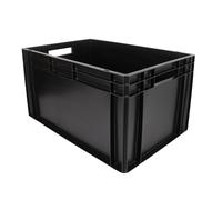 Box and beyond - Bac Gerbable - 60 x 40 x 32 cm - 60L - Charge 20 kg - Plastique Noir - Stockage, Rangement, Outils, Bricolage - Résistant - Réutilisable - Garage, Cave, Buanderie