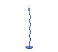 Box and beyond - Lampe sur Pied Wama - Métal Bleu - Douille E27 - Salon, Salle à Manger, Cuisine - Style Industriel et Moderne