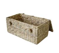 Box and beyond - Panier de rangement - 32 x 17 x 15 cm - Jonc de mer - Avec Couvercle - Rangement, Décoration - Jouets, Accessoires - Chambre, Salon - Style Bohème