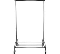Box and beyond - Portant vêtements à roulettes - 168,5 x 53 x 181 cm - Métal Gris Argenté - Solide, Charge lourde - Extensible - Rangement, Chambre, Couloir, Dressing, Porte-manteau