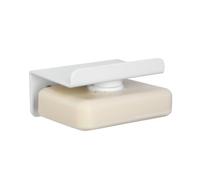 Box and beyond - Porte-Savon - 7,5 x 6 x 4,5 cm - Métal Blanc - Aimanté - Mural - Salle de Bain, Douche, Bain - Style Industriel