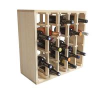 Box and beyond - Range-Bouteilles - 53 x 25 x 53 cm - Bois - 5 Etagères - pour 25 Bouteilles - Modulable - Empilable - Porte-Bouteilles - Rangement, Stockage - Garage, Cave, Cuisine - Style Naturel