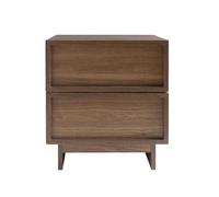 Box and beyond - Table de Chevet - 40 x 38,5 x 45 cm - Bois foncé - Placard - Table de Nuit, Table d'Appoint - Chambre - Style Moderne