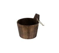 BOX & BEYOND Panier H.16.5 x l.16 bois marron, Oslo pin wenge