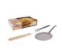 Crêpière MINERAL B 26 cm, avec louche et pinceau, de Buyer