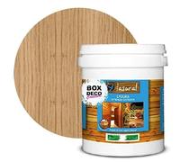 BOX DECO COULEURS Lasure naturelle bio bois intérieur et extérieur écologique Lasural Natura - 1L, Chêne clair