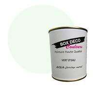 BOX DECO COULEURS Peinture carrelage et faïence murale à base de laque polyuréthane mono-composante aspect velours-satin Aqua carrelage - 750 ml / 7.5m², Vert D'eau