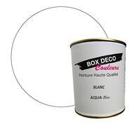 BOX DECO COULEURS Peinture meuble bois intérieur à base d'acrylique aspect velours-satin Aqua Bois - 750 ml / 9m², Blanc