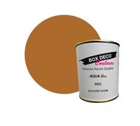 BOX DECO COULEURS Peinture meuble bois intérieur à base d'acrylique aspect velours-satin Aqua Bois - 750 ml / 9m², Miel