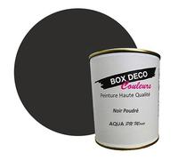 BOX DECO COULEURS Peinture meuble cuisine et salle de bain à base de laque polyuréthane mono-composante aspect satin Aqua PU MONO - 750 ml / 7.5m², Noir Poudré