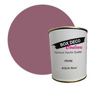 BOX DECO COULEURS Peinture meuble métal à base de laque acrylique aspect satin Aqua Métal - 750 ml / 7.5m², Violet Prune