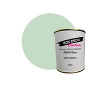 BOX DECO COULEURS Peinture meuble métal à base de laque acrylique aspect satin Aqua Métal - 750 ml / 7.5m², Vert Pastel